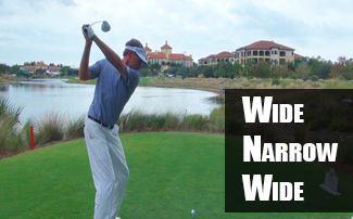 Wide-to-Narrow Golf Swing Must Finish Wide for Speed