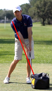golf lag drill with right shoulder