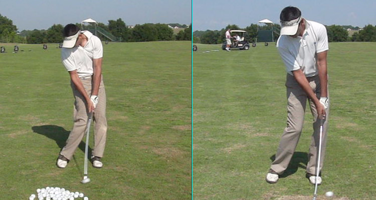 compress the golf ball at impact like this pro